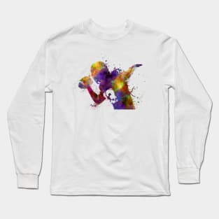 American football in watercolor Long Sleeve T-Shirt